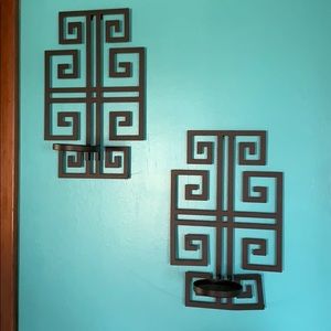 PartyLite wall sconce set